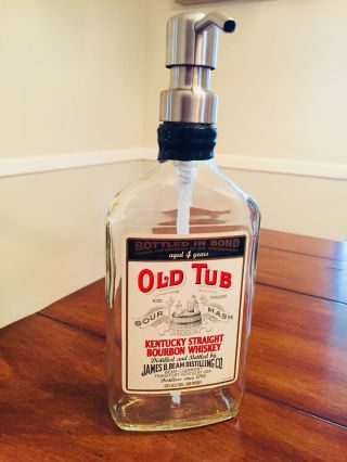 Old Tub Kentucky Straight Whiskey Bourbon Bottle Soap Dispenser (375ml)