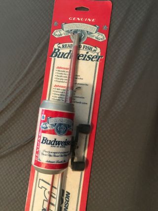 Vintage Budweiser Ready to Fish Fishing Rod Reel Pole Made by Johnson 2