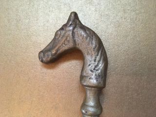 Vintage Brass Metal EQUESTRIAN Horse Bottle Opener Barware 4.  5 