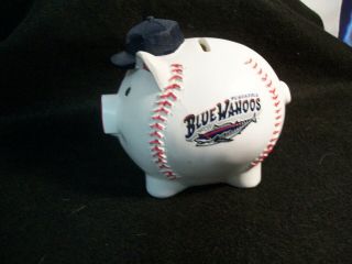 Pensacola Blue Wahoos Baseball Ceramic Piggy Bank Penair Credit Union