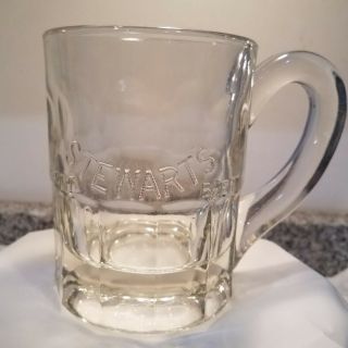 Vintage Stewart’s Root Beer Vintage Glass Embossed Mug