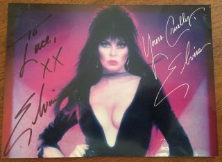 Autographed / Hand Signed Elvira Mistress Of The Dark Cassandra Peterson Photo