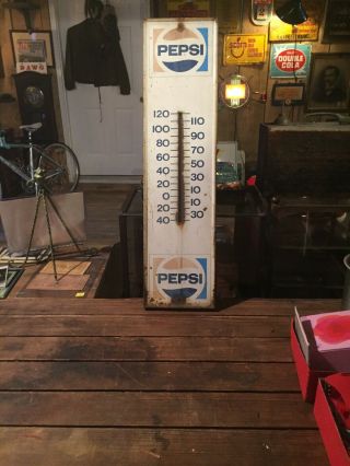 Vintage Pepsi Cola Advertising Thermometer 2