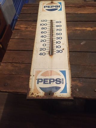 Vintage Pepsi Cola Advertising Thermometer 5