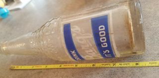 Vintage Barq ' s Glass Soda Bottle 