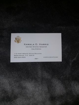 Kamala Harris Official Business Card Ca Senator President 2020 President??