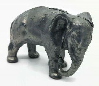 Cast Aluminum Elephant Animal Penny Bank Marked Vallead Home Decor