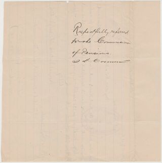 James Donald Cameron - Secretary Of War & Us Senate - 1896 Autograph Note Signed