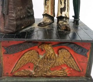 Rare Early Antique Uncle Sam Cast Iron Bank To Fix Or Restore 3