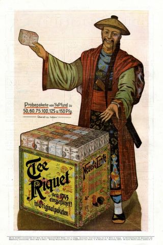Riquet Tea Xl 1908 German Ad Chinese Seller China Advertising