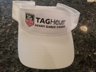 Tagheuer Logo Adjustable Tennis Visor White: Baseball Cap Hat