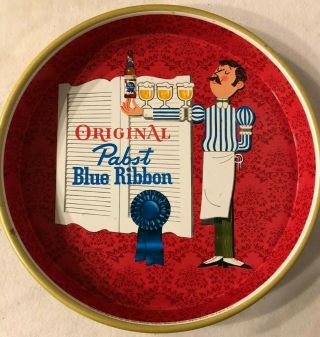 Vintage Pabst Blue Ribbon Beer Metal Tray - 13 "