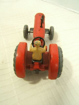 VINTAGE DINKY TOYS MASSEY HARRIS TRACTOR WITH DRIVER VGC 3