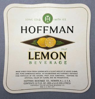 3 1930s Small HOFFMAN Ginger Ale GRAPEFRUIT Lemon SODA Bottle Label Newark NJ 3