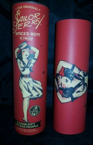 Sailor Jerry Limited Edition Print Canister Poster Caribbean Spiced Rum Pinup