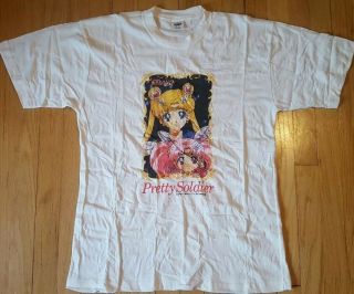 Nos Vintage 1995 Sailor Moon Shirt L Anime Pretty Soldier Japan 90s Usagi