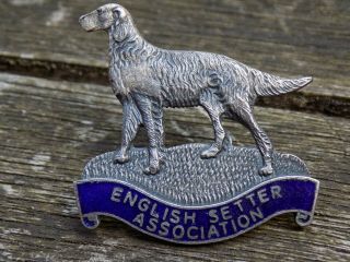 Vintage English Setter Association Enamel Pin Badge