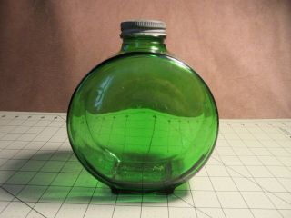 Vintage Sunsweet Prune Juice Green Glass Bottle With Cap