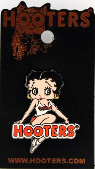 Hooters Restaurant Collectable Girl Betty Boop On Hooters Name Lapel Pin