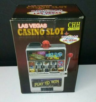 Vintage Toy Las Vegas Mini Table Top Slot Machine Bank Rare
