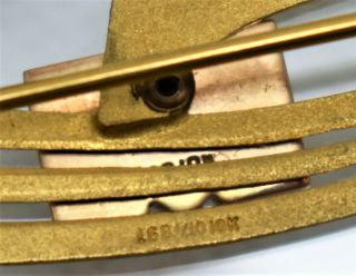 Antique Vtg LGB 10k Gold MONSANTO Pin ' s Emerald Sapphire 10k GF Back Not Scrap 4