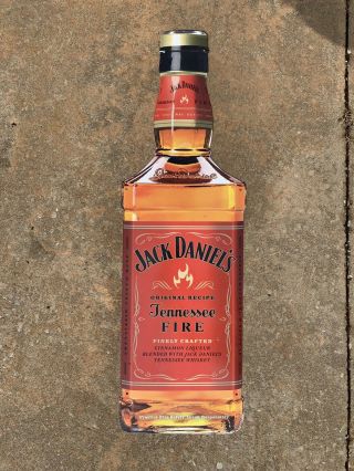 Jack Daniels Tennessee Fire Metal Bar Sign Liqueur