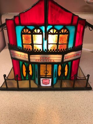 Coca Cola Theater Franklin Lighted Stained Glass House Movie House 1999