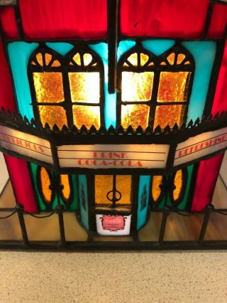 Coca Cola Theater Franklin Lighted Stained Glass House Movie House 1999 2