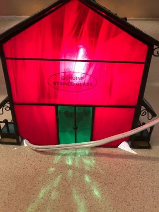 Coca Cola Theater Franklin Lighted Stained Glass House Movie House 1999 5