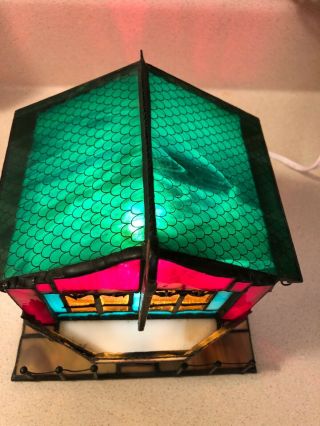Coca Cola Theater Franklin Lighted Stained Glass House Movie House 1999 6