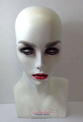 Vintage Revlon Store Display Mannequin Head Stand Form For Raquel Welch Wigs