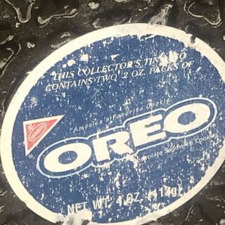 Vintage Collectible Round Nabisco Oreo Cookie Shaped Tin 1993 Container Nabisco 2