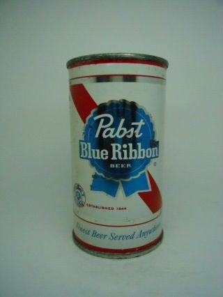 3.  2 - Pabst Blue Ribbon Flat Top Beer Can - Pabst Brewing - Peoria Heights Illinois