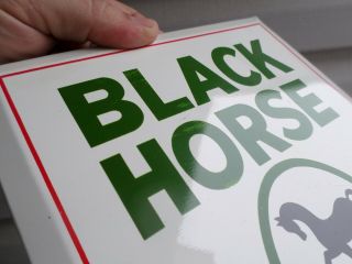 Black Horse Thoroughbred of Ales tin on cardboard sign brewery Trenton N.  J. 2