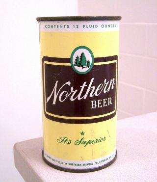 Tough C.  1950s Northern Indoor Flat Top Beer Can From Superior,  Wi