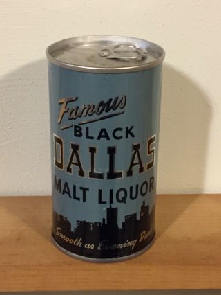 Famous Black Dallas Ml,  Pull Tab Beer Can,  Walter Brewing Co.  Pueblo,  Co