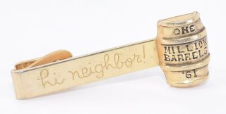 Narragansett Hi Neighbor One Million Barrels 1961 Tie Bar Clip Pin Advertising