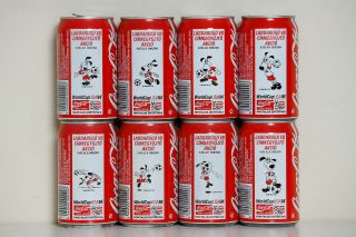 1994 Coca Cola 8 Cans Set From Hungary,  World Cup Usa94