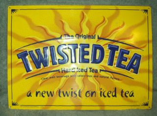 Vintage 2001 The Twisted Tea Hard Iced Tea Tin Sign 17 " X 12 1/4 "