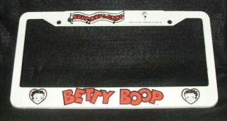 Rare Vintage 1991 Boop Oop A Doop Betty Boop License Plate Frame White
