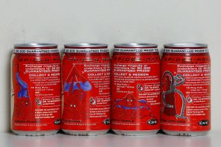 2004 Vanilla Coke / Coca Cola 4 Cans Set From South Africa,  Spider - Man