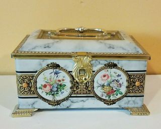 Vintage Blue Bird Confectionery Limited Footed Tin Bank - England