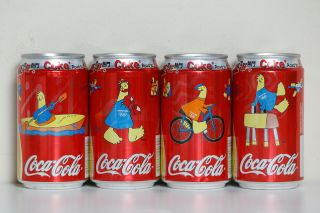 2004 Coca Cola 4 Cans Set From Hong Kong,  Athens 2004 (1)