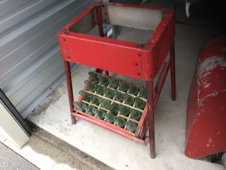 Coke Cola Vendolator Model 27 w/ Pipe Stand w/crate of bottles: To Restore/Parts 6