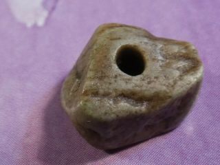 Ancient Pre - Columbian Anasazi Culture Green Stone Bead South West.  Usa 100 Ad