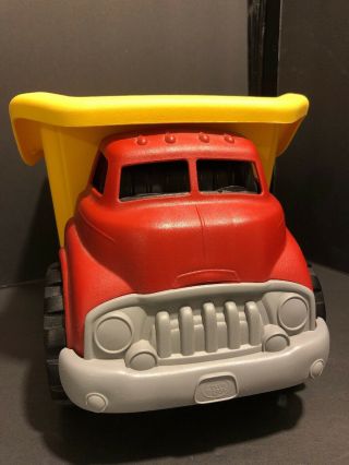 Green Toys Red And Yellow Dump Truck.  7x 10 X 7 Inches.