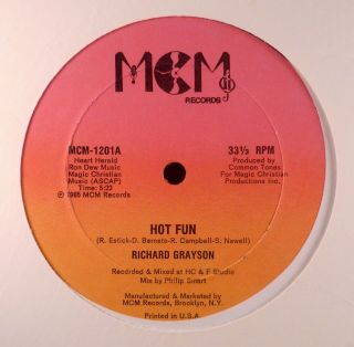Richard Grayson - Hot Fun 12 " Mega Rare Modern Soul Funk Mcm 
