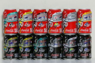 2007 Coca Cola 12 Cans Set From France,  2007 Rugby World Cup
