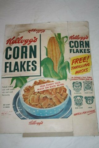 Kelloggs Vintage Cornflake Box Cannibal MASK 2