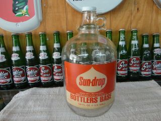 Sundrop Red Label Soda Fountain Syrup Paper Label 1 Gal Jug